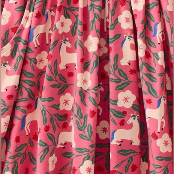 *New* Hanna Andersson Long Sleeve Unicorn Girls Dress Pink Size 5 (110) - Picture 2 of 2